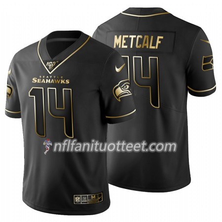 Miesten Seattle Seahawks NFL Pelipaita DK Metcalf 14 Nike Musta Golden Edition 100th